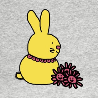 Illuminating Easter Bunny with Flowers T-Shirt